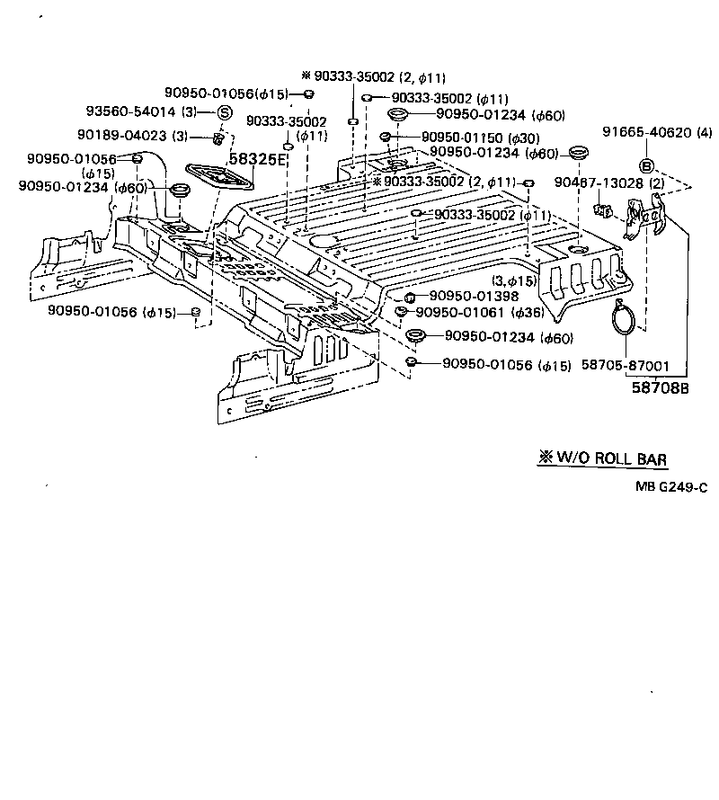 57663-89101 PANEL, REAR FLOOR SIDE, REAR RH product image