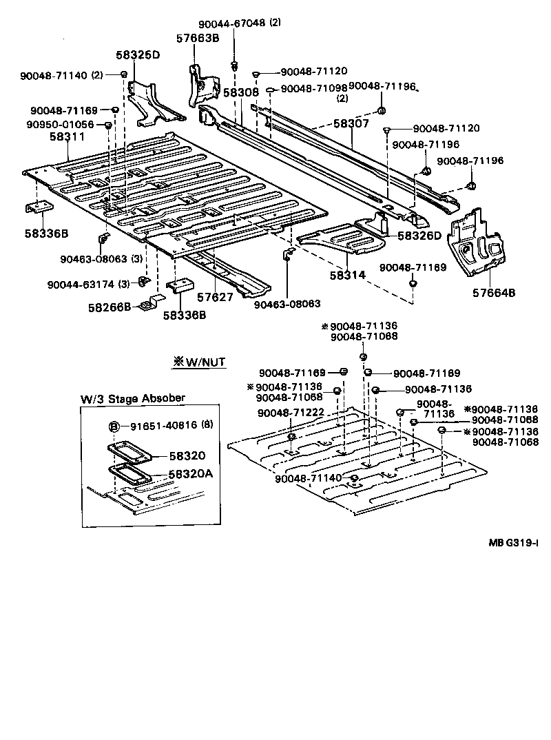 57663-87601 PANEL, REAR FLOOR SIDE, REAR RH product image