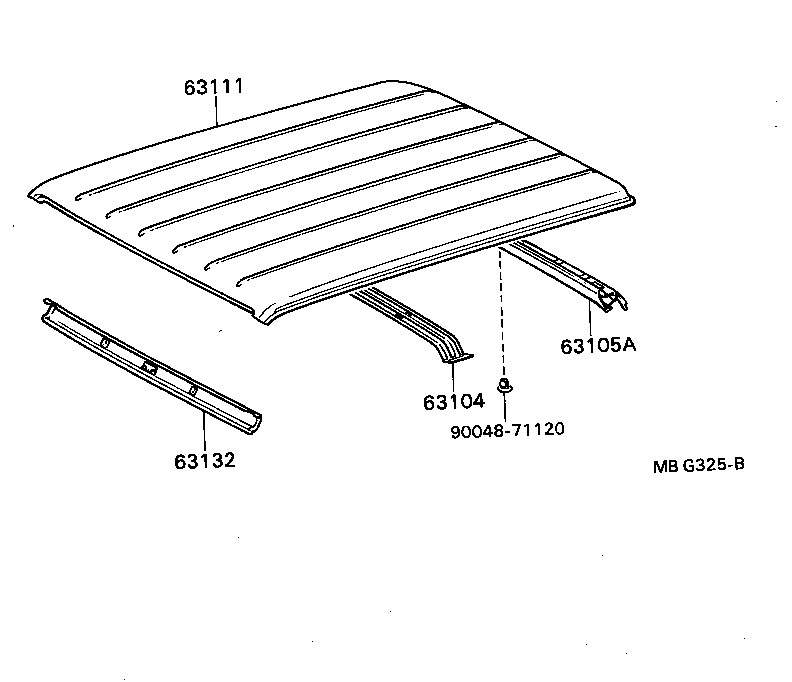 63103-87601 PANEL, WINDSHIELD HEADER, INNER product image