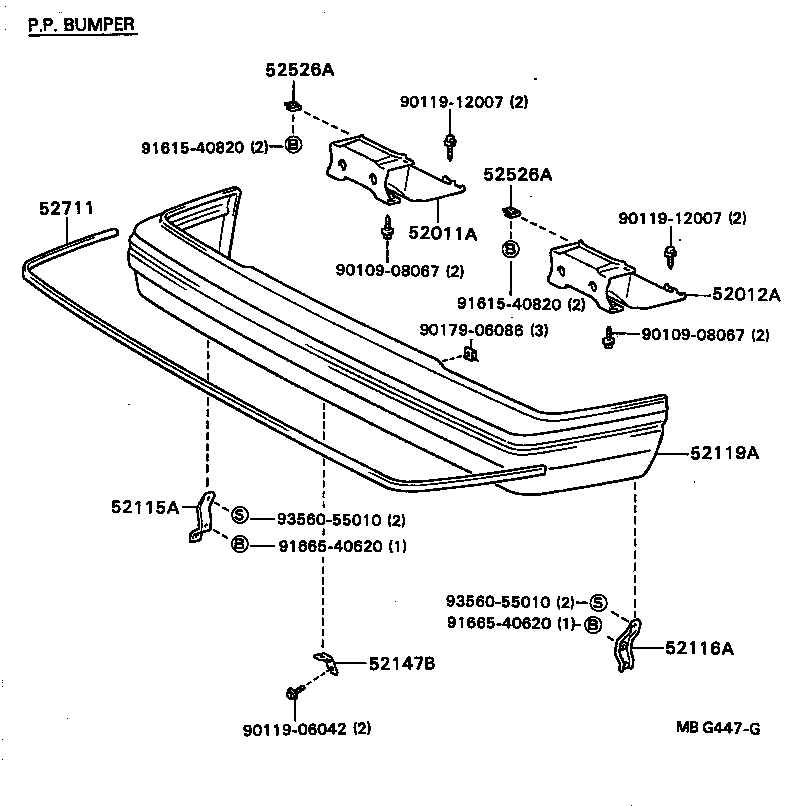 52011-20130 ARM SUB-ASSY, FRONT BUMPER, RH product image