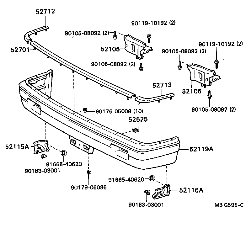 52702-22010 MOULDING, FRONT BUMPER SIDE, RH product image