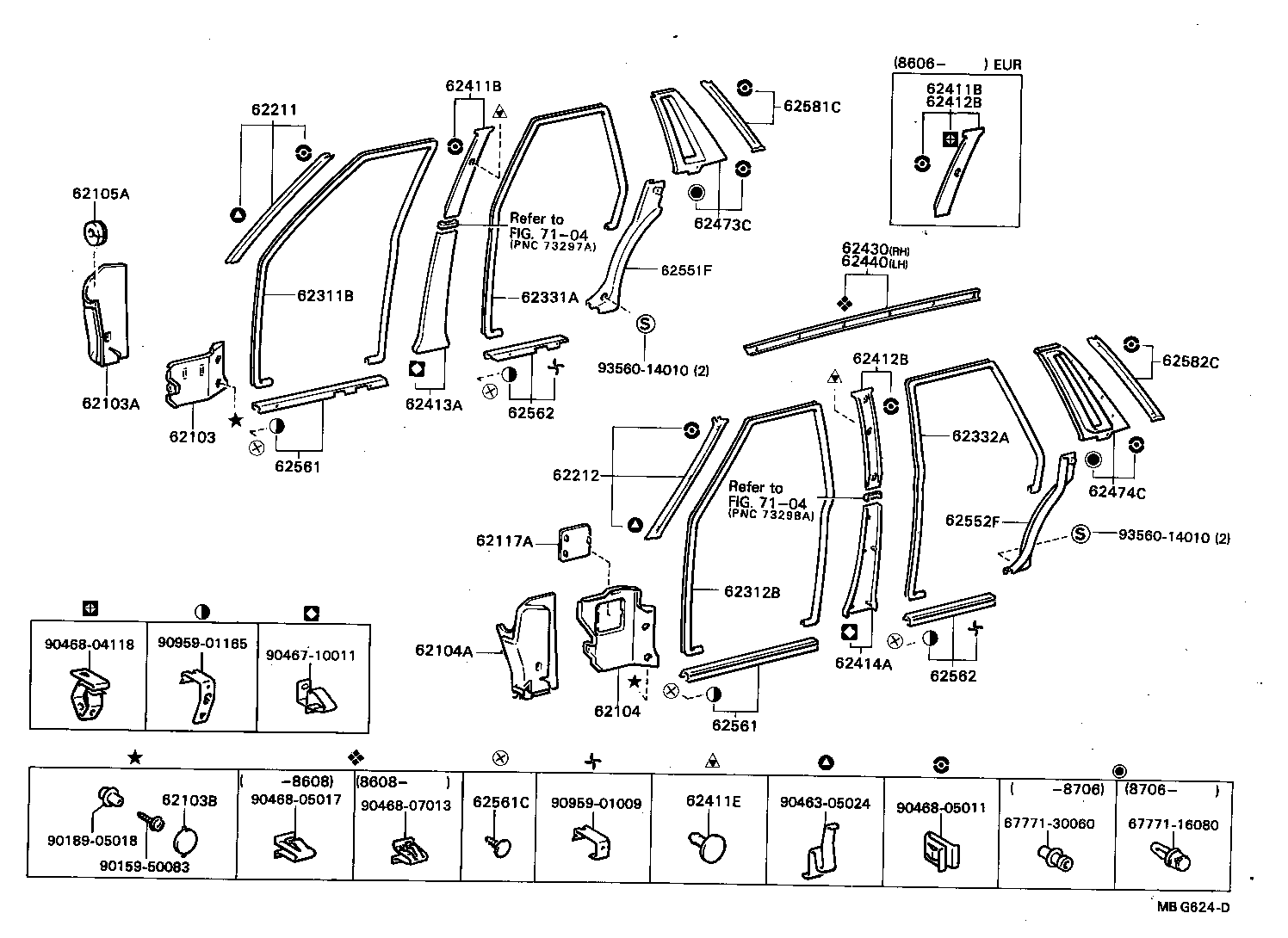 62107-22010 INSULATOR SUB-ASSY, COWL SIDE, UPPER RH product image