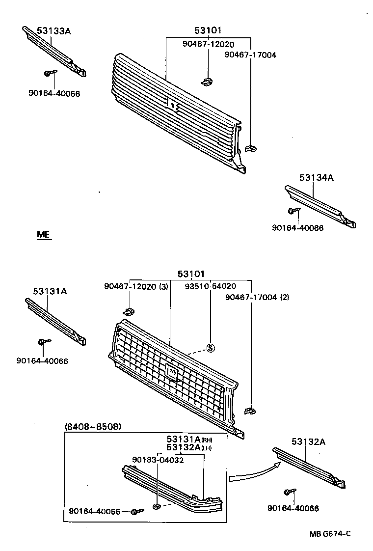 53131-22280 DOOR, HEADLAMP, RH product image