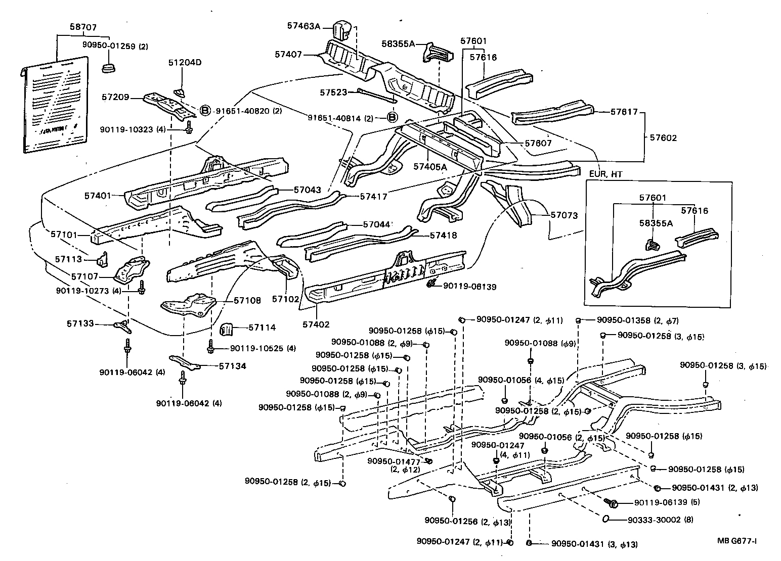 57102-22300 MEMBER SUB-ASSY, FRONT SIDE, LH product image