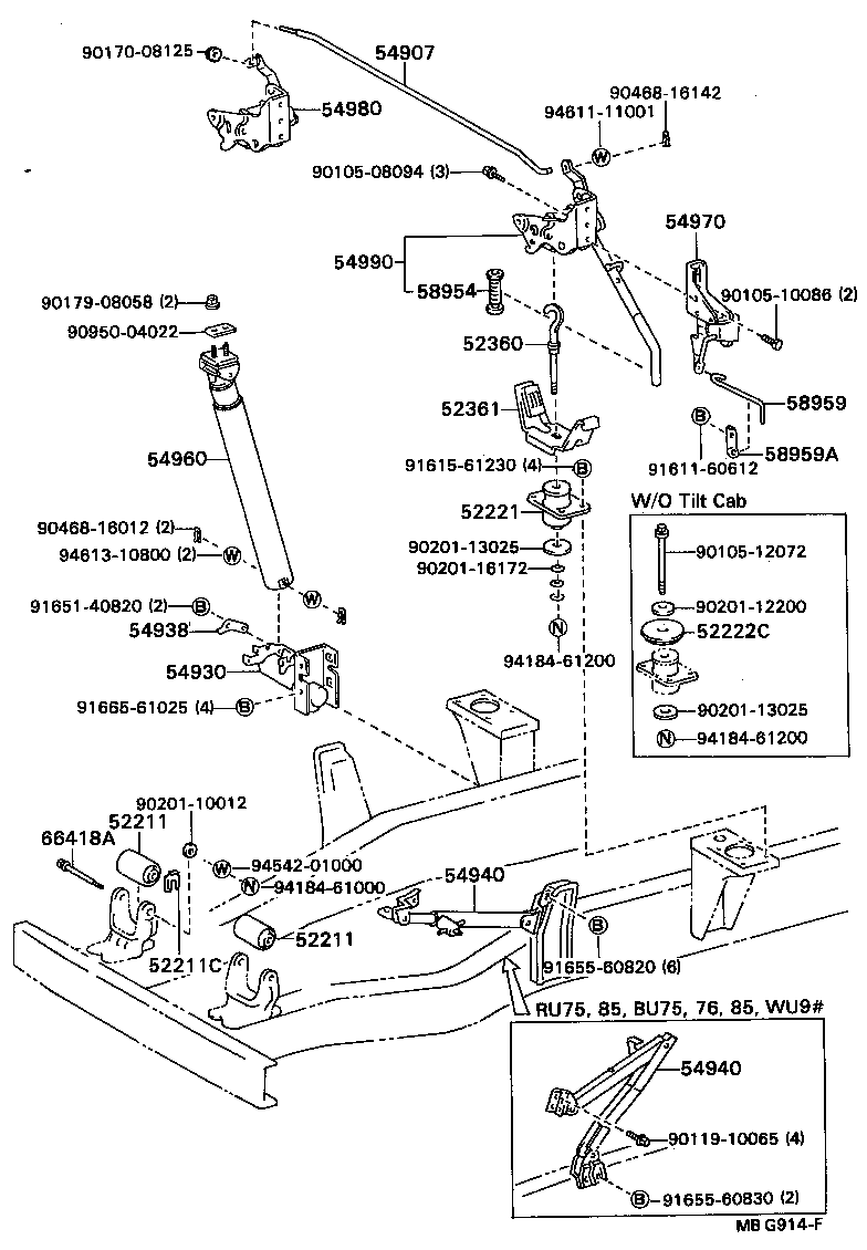 52203-36060 CUSHION, BODY MOUNT, NO.3 UPPER product image