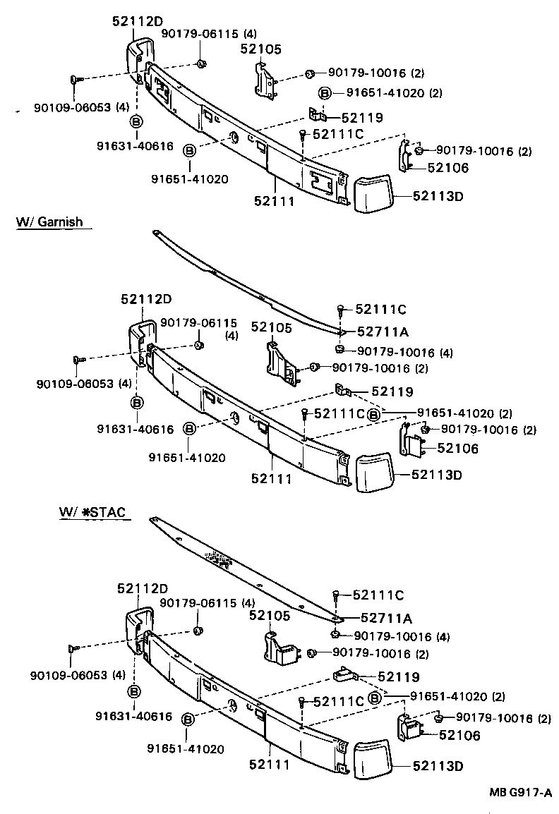 52016-95401 STAY SUB-ASSY, FRONT BUMPER, LH product image