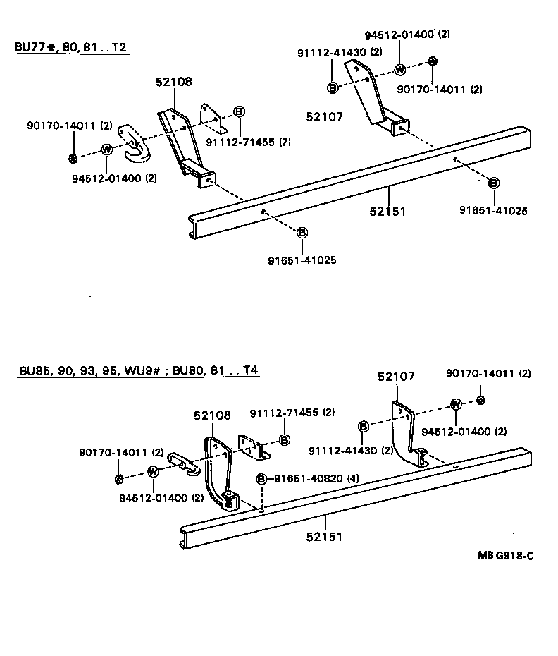 52088-92701 STAY SUB-ASSY, REAR BUMPER, LH product image