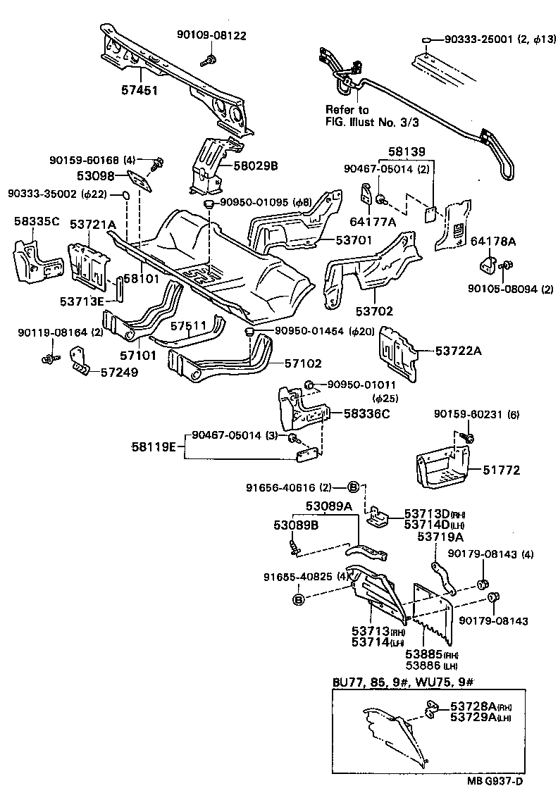 57408-95413 MEMBER, FRONT FLOOR CROSS product image