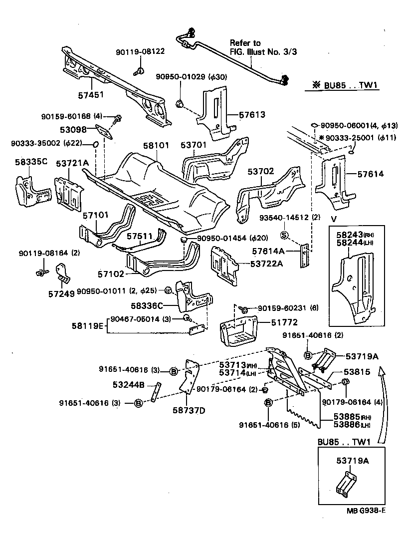 57408-95413 MEMBER, FRONT FLOOR CROSS product image