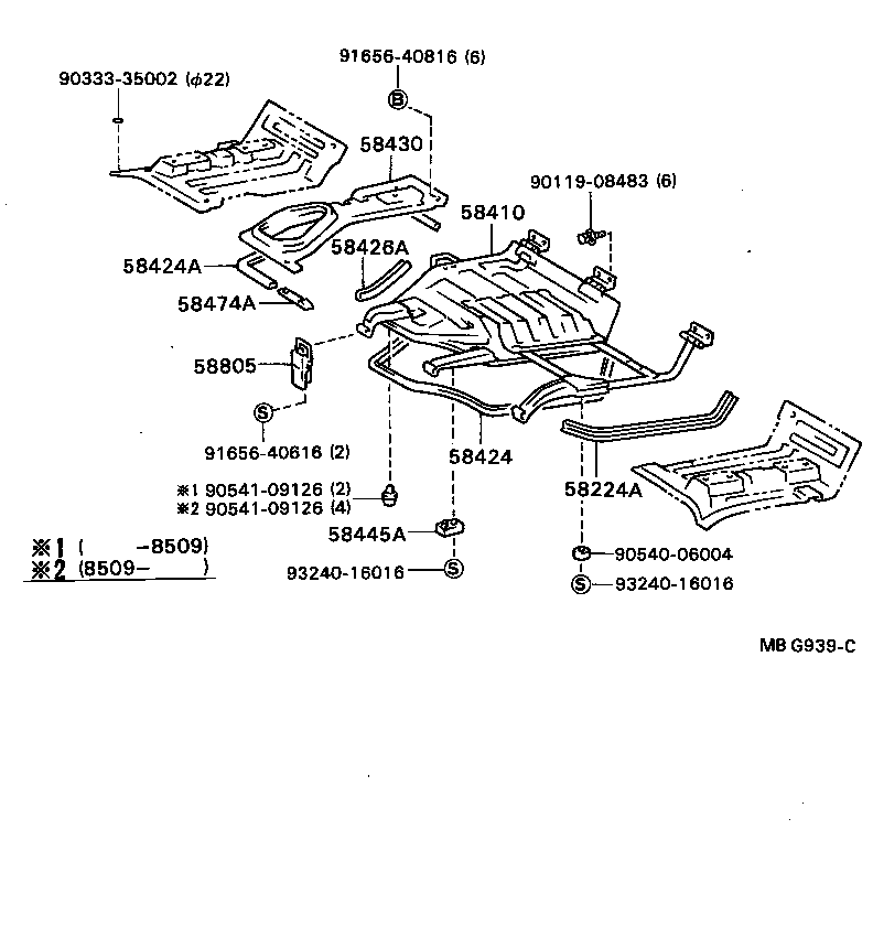 57408-95413 MEMBER, FRONT FLOOR CROSS product image