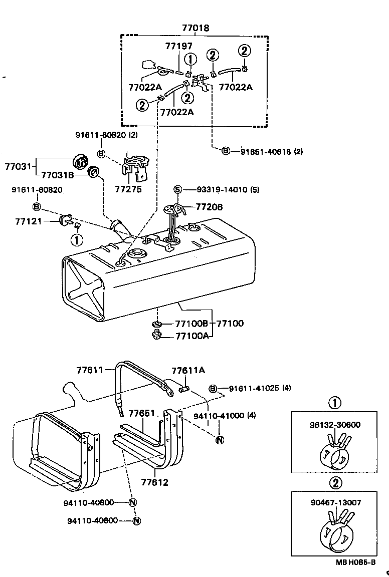 77001-36740 TANK ASSY, FUEL product image