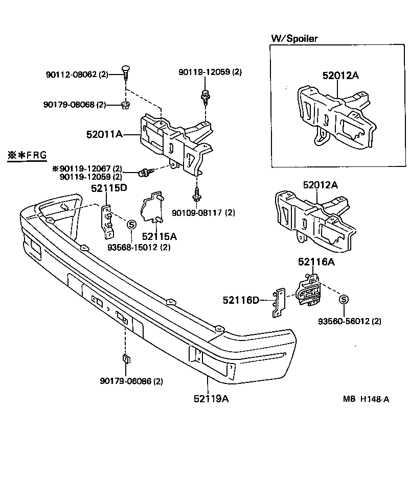 52167-10020 SUPPORT, FRONT BUMPER SIDE, RH product image