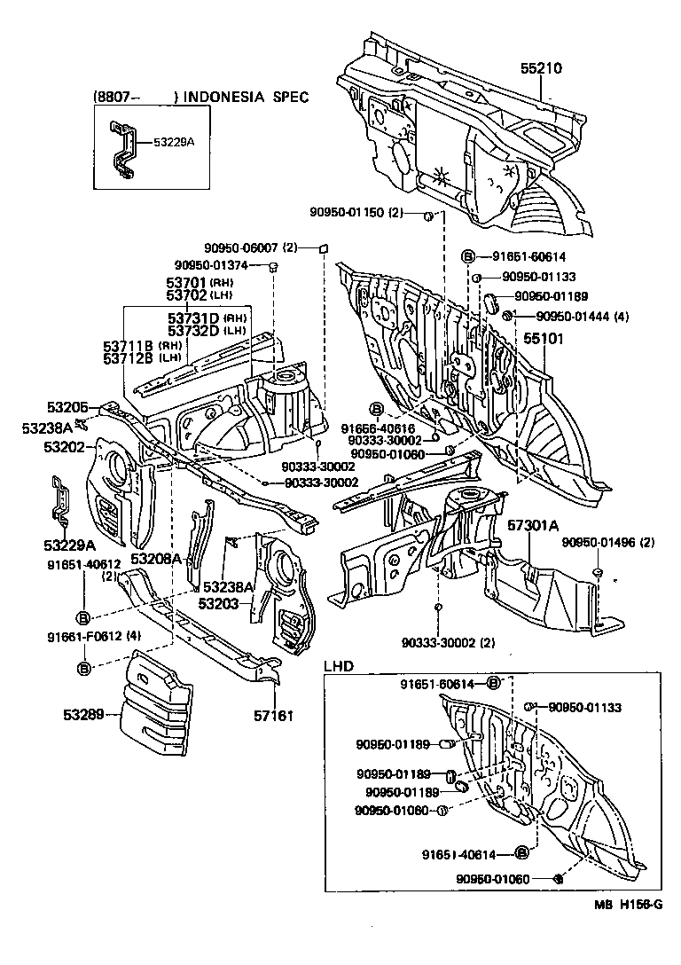 53203-10131 SUPPORT SUB-ASSY, RADIATOR, LH product image