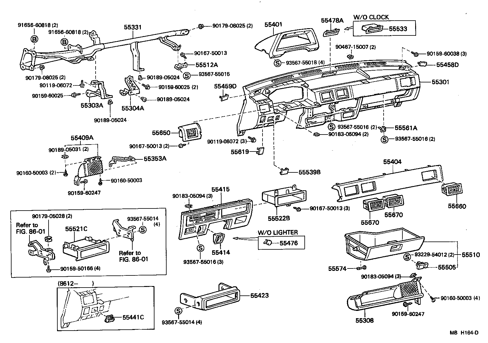 55405-10210 PANEL, INSTRUMENT CLUSTER FINISH, CENTER product image
