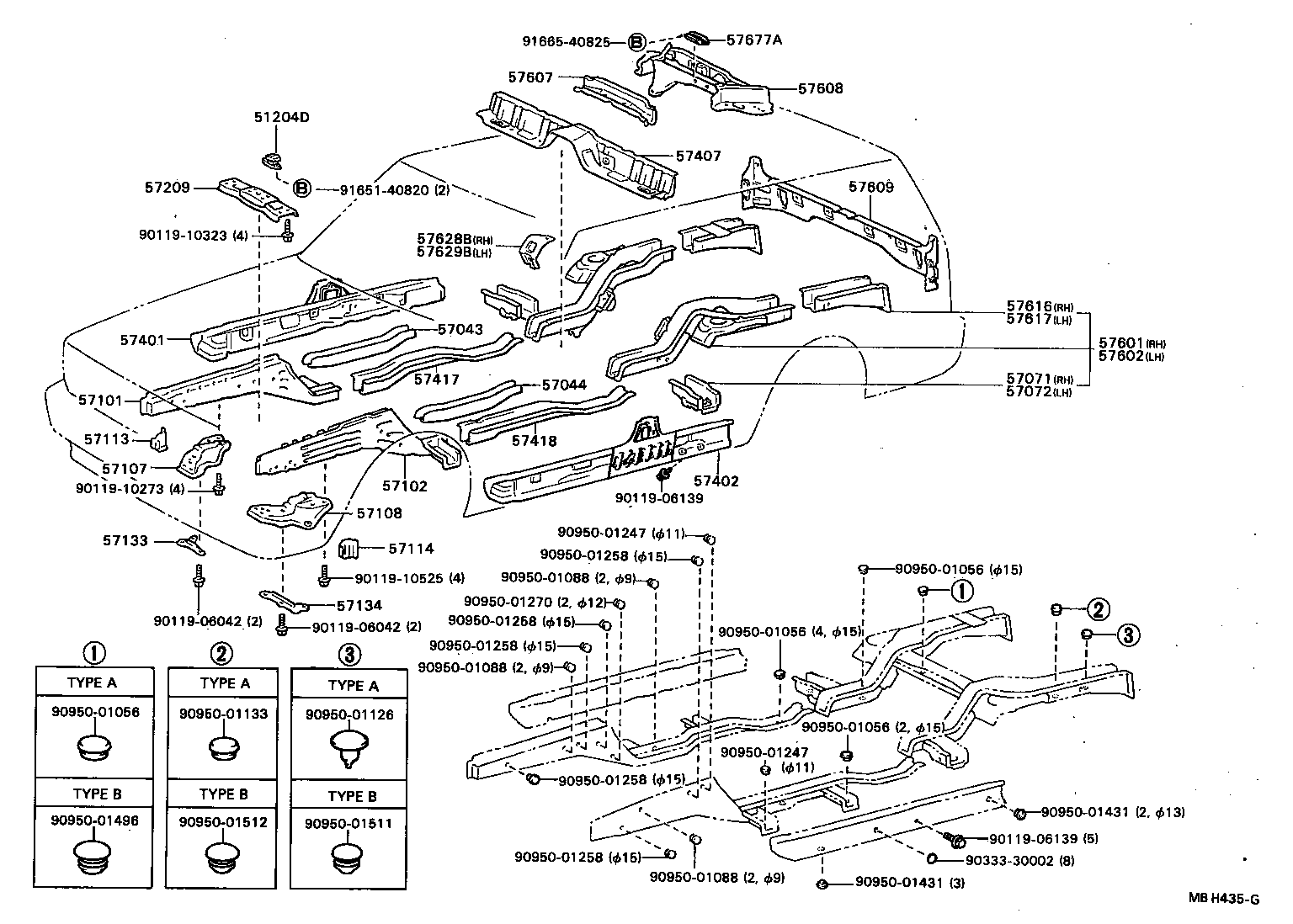 57102-22300 MEMBER SUB-ASSY, FRONT SIDE, LH product image