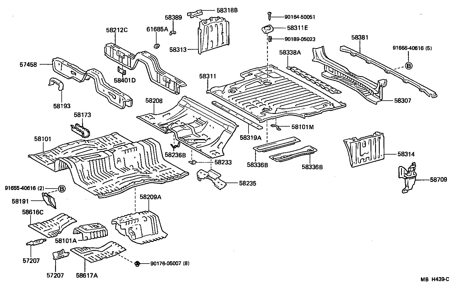 51203-22020 BRACKET SUB-ASSY, CENTER BEARING SUPPORT product image