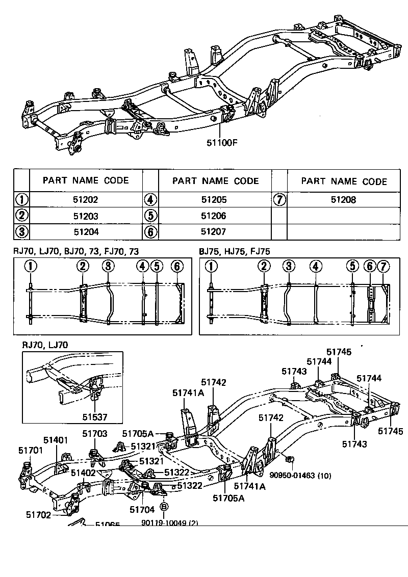 51002-60331 FRAME SUB-ASSY product image