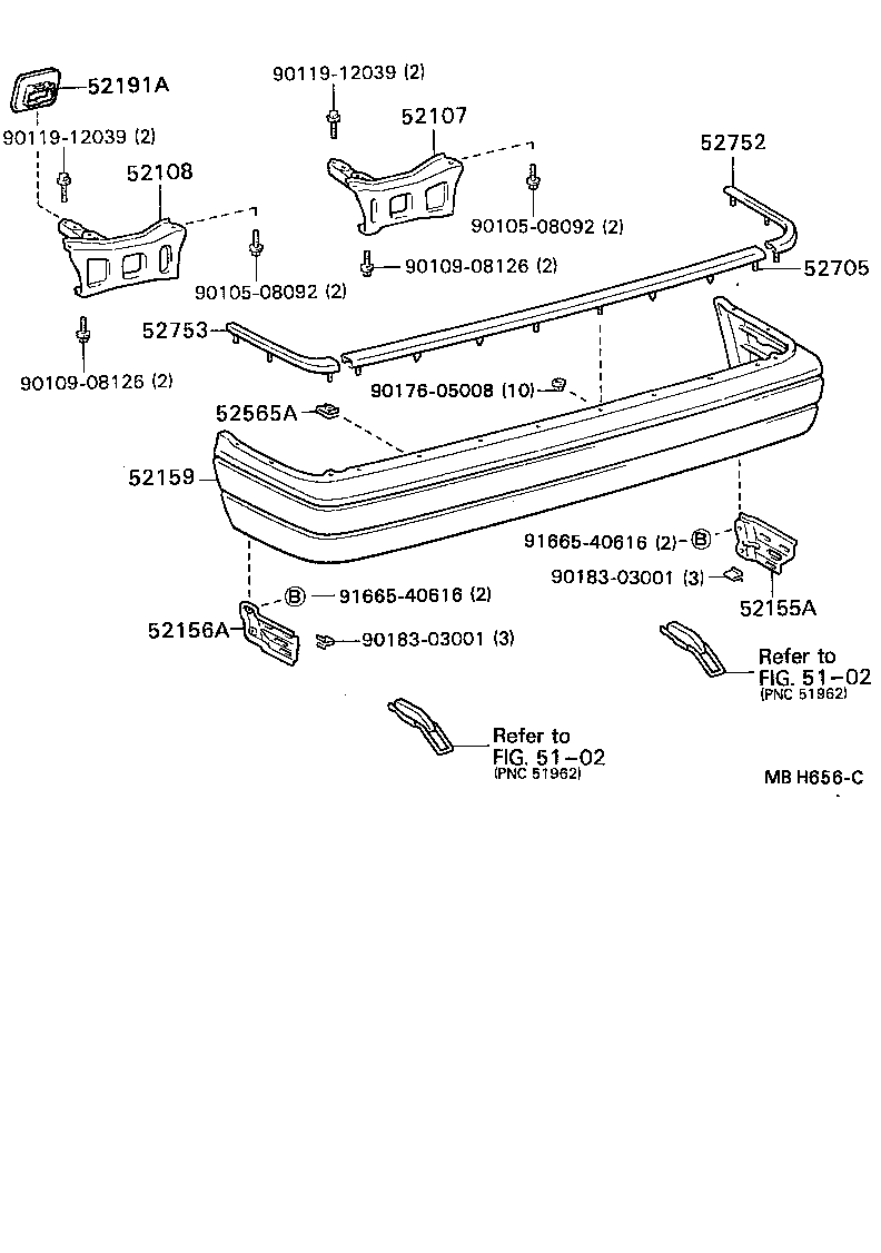 52155-22100 SUPPORT, REAR BUMPER SIDE, RH product image
