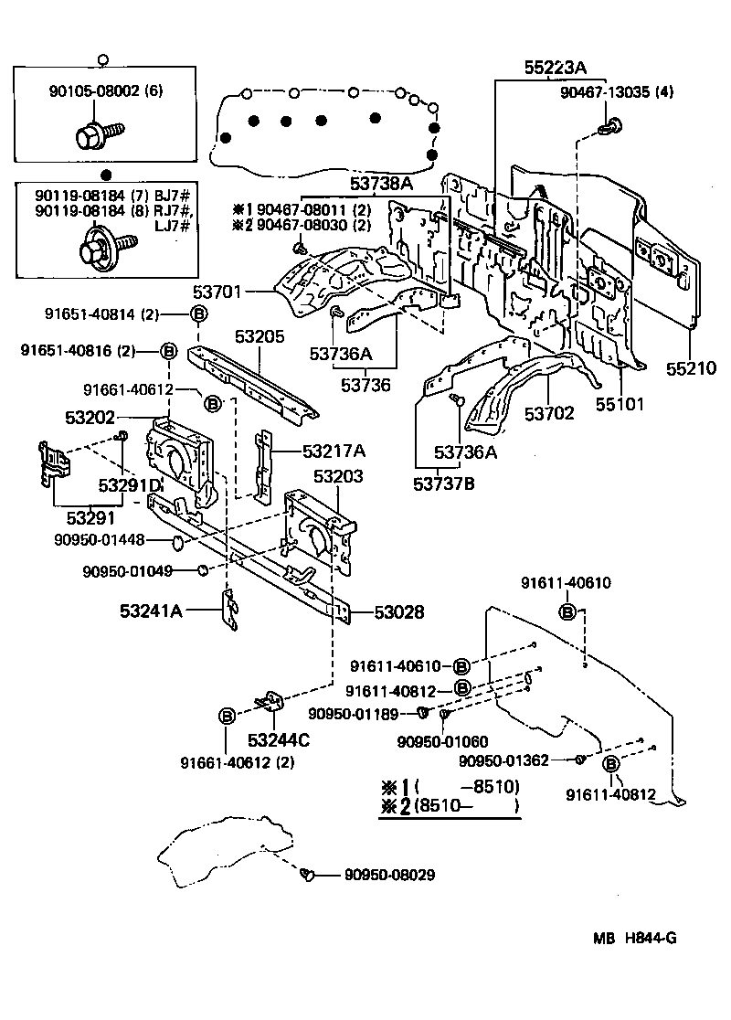 53292-90K01 SEAL, RADIATOR SUPPORT TO FRAME, LH product image