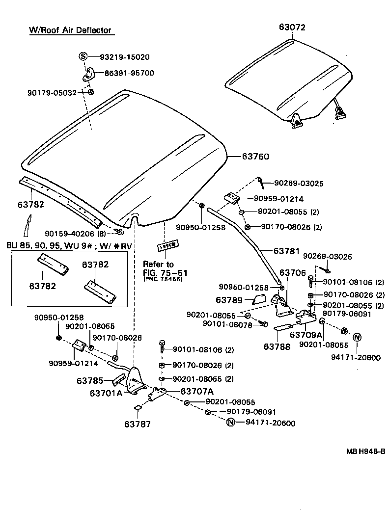 63102-92606 PANEL, WINDSHIELD HEADER, INNER product image