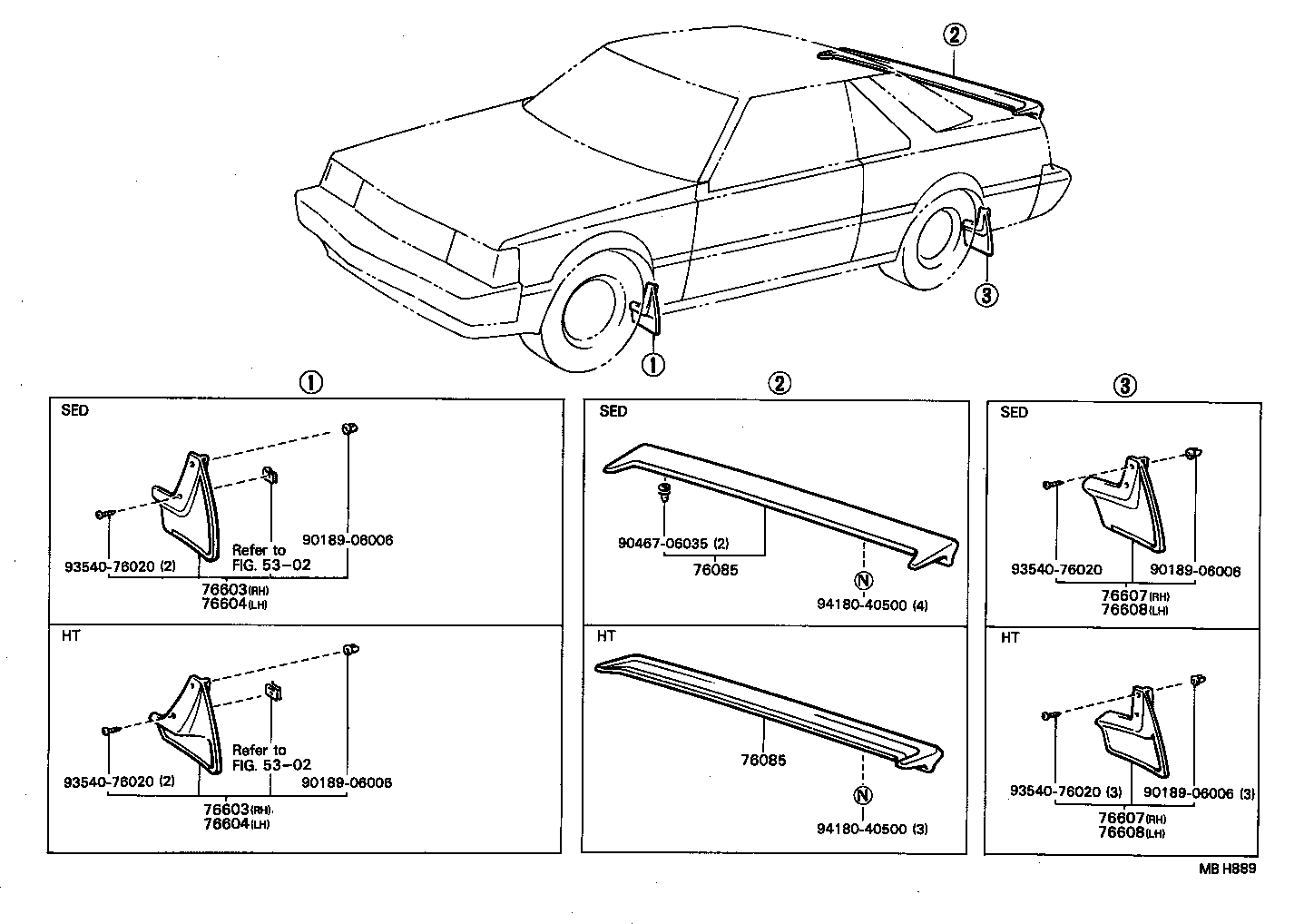 76085-20010 SPOILER SUB-ASSY, REAR product image