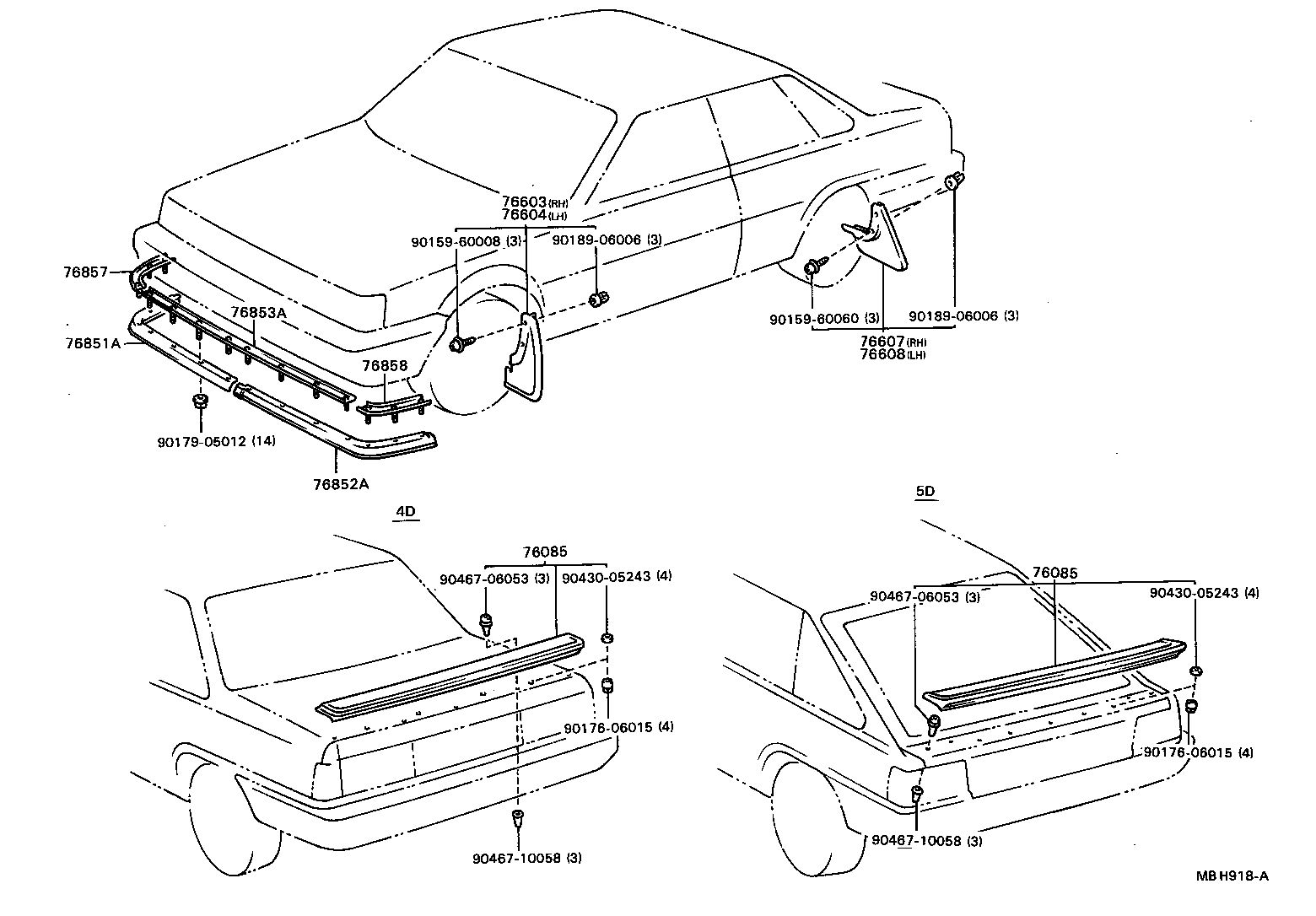 76085-32010 SPOILER SUB-ASSY, REAR product image