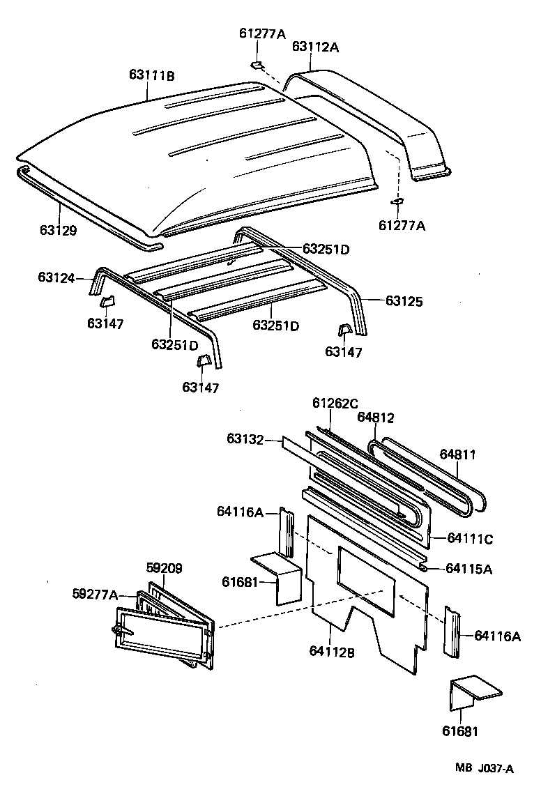 63132-90A03 PANEL, WINDSHIELD HEADER, INNER product image