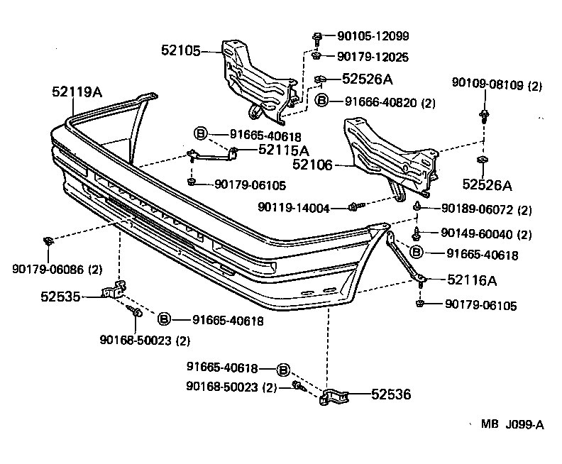 52112-12100 EXTENSION, FRONT BUMPER, RH product image