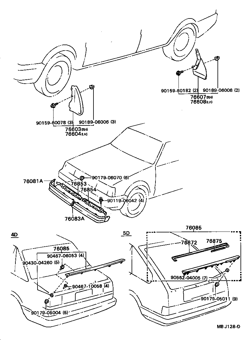 76085-12070 SPOILER SUB-ASSY, REAR product image