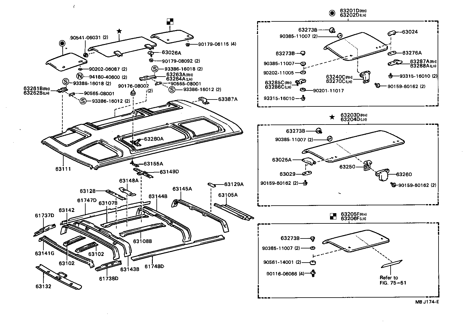 63403-87002 SUPPORT SUB-ASSY, ROOF RACK, CENTER RH product image