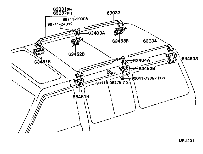 63103-87006 REINFORCEMENT, ROOF PANEL, NO.3 product image