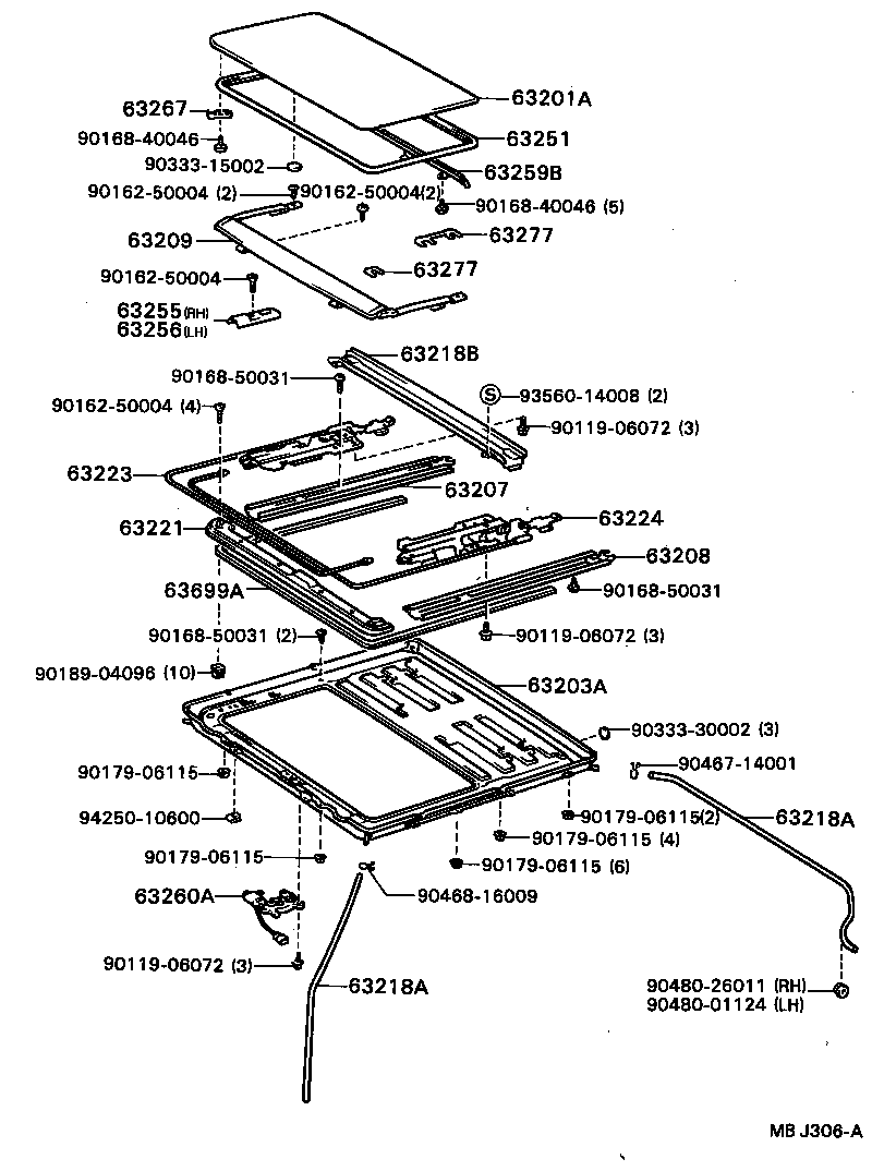 63132-20110 PANEL SUB-ASSY, WINDSHIELD HEADER product image