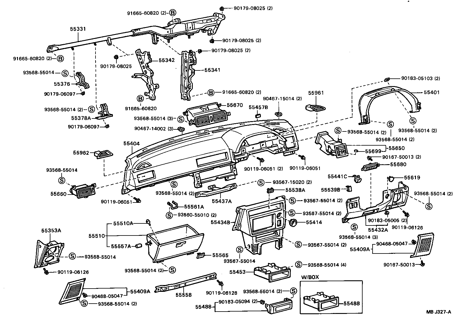 55307-20060 BRACE, INSTRUMENT PANEL, NO.2 product image