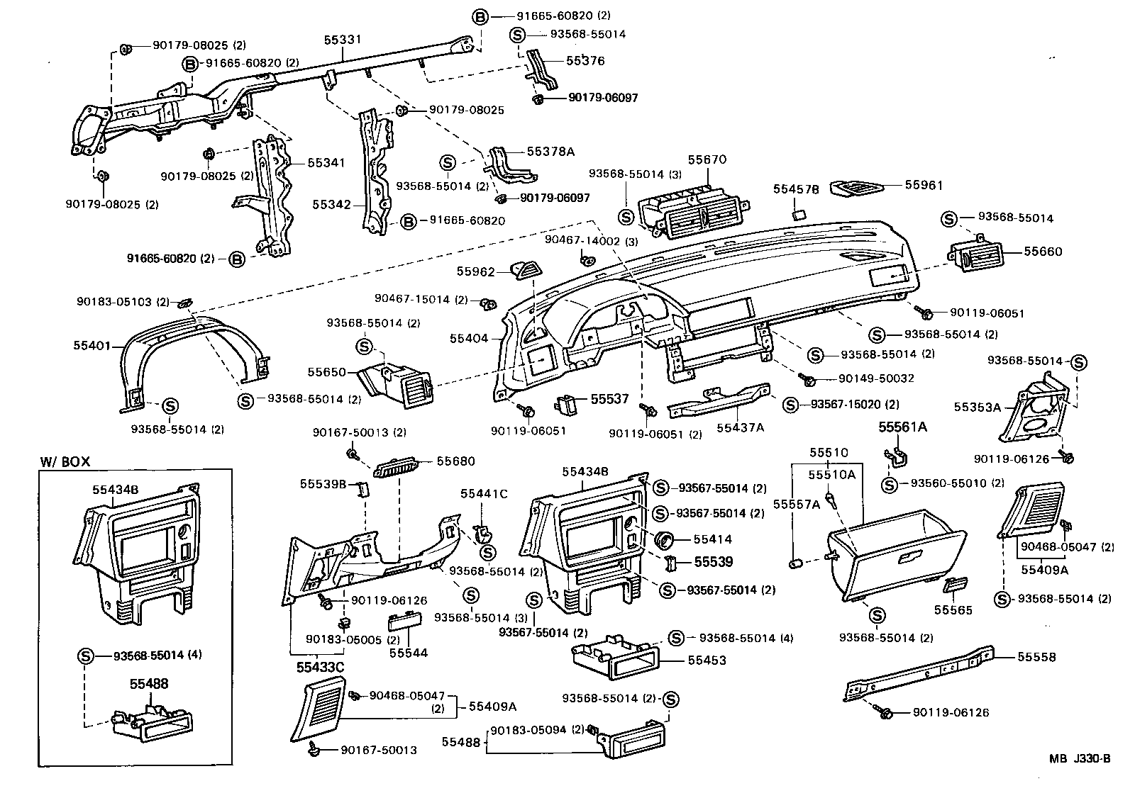 55307-20070 BRACE, INSTRUMENT PANEL, NO.2 product image