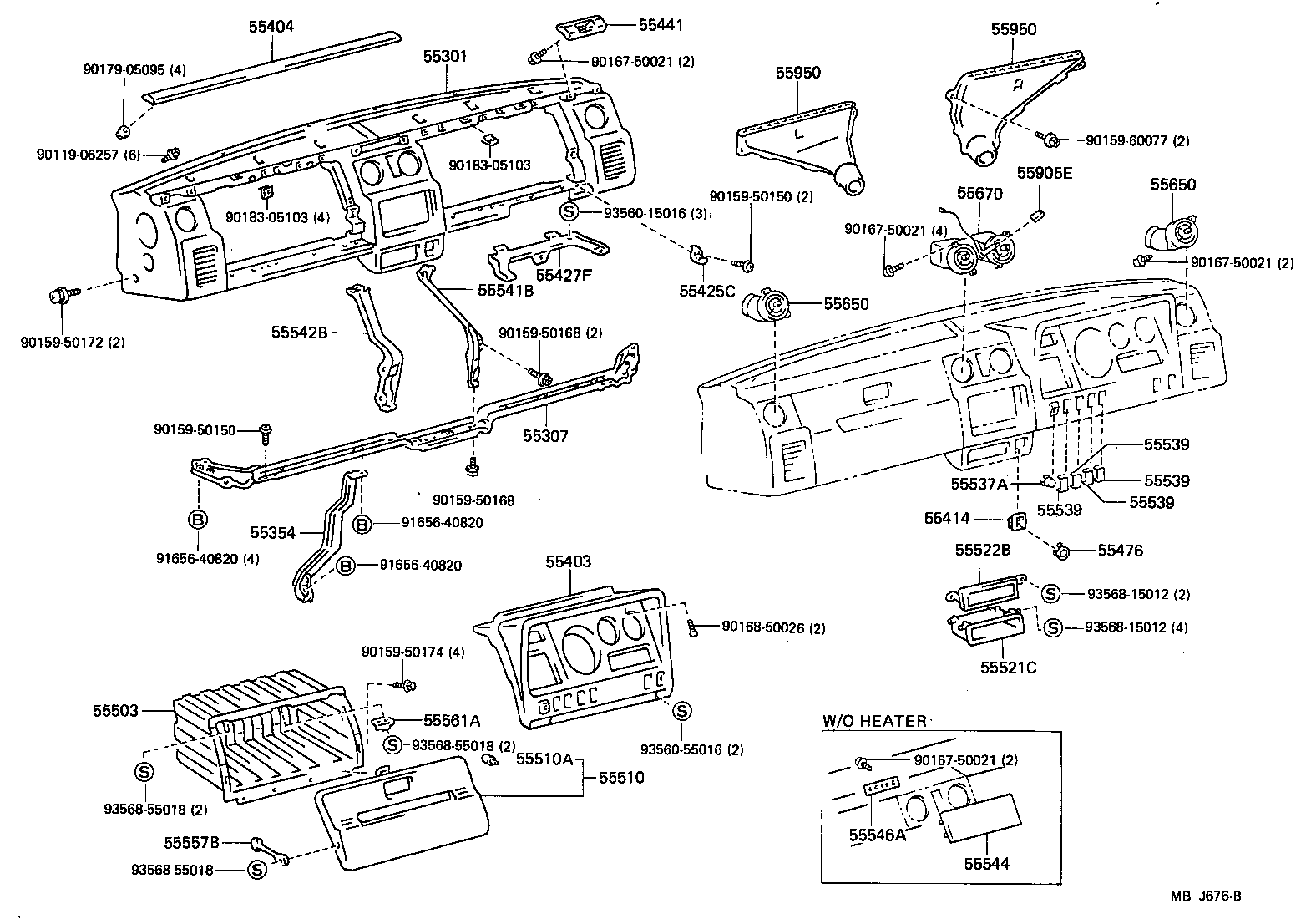 55307-95403 REINFORCEMENT SUB-ASSY, INSTRUMENT PANEL, LOWER product image