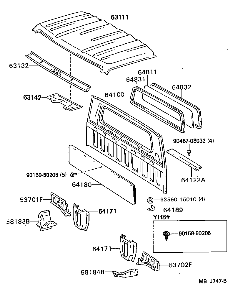 63132-95420 PANEL, WINDSHIELD HEADER, INNER product image