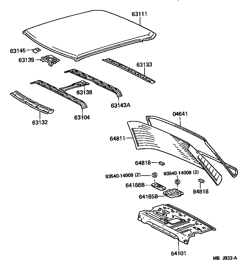 63138-91701 BRACKET, DOME LAMP, NO.2 product image