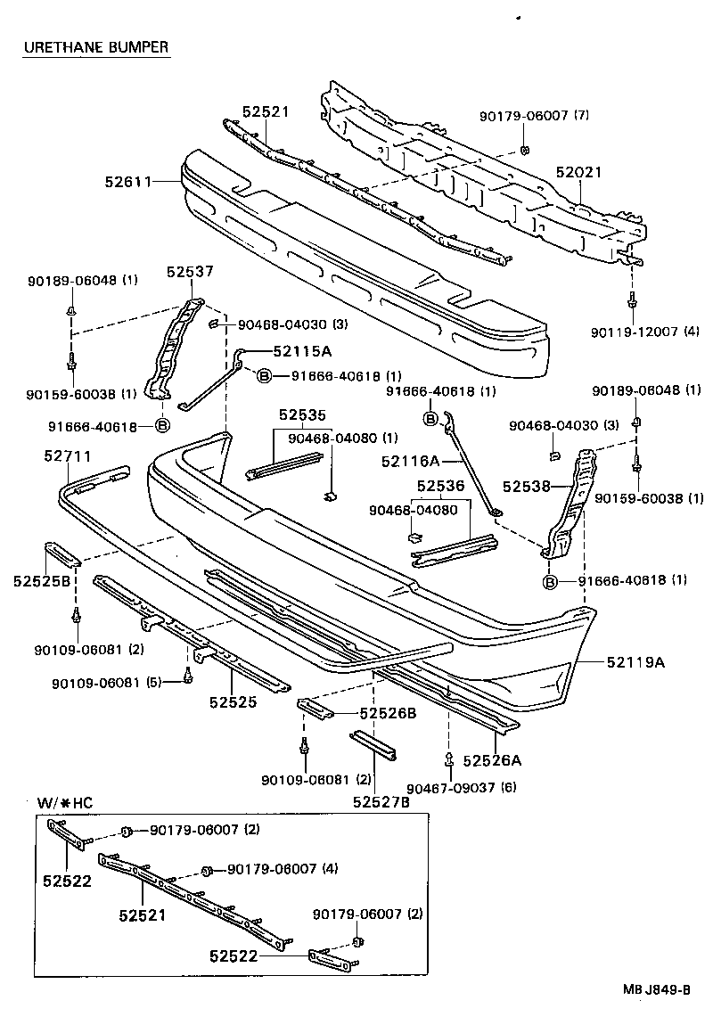 52115-20120 SUPPORT, FRONT BUMPER SIDE, RH product image