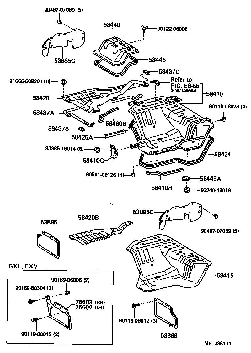 57106-95702 PLATE SUB-ASSY, FRONT SIDE MEMBER, CENTER LH product image