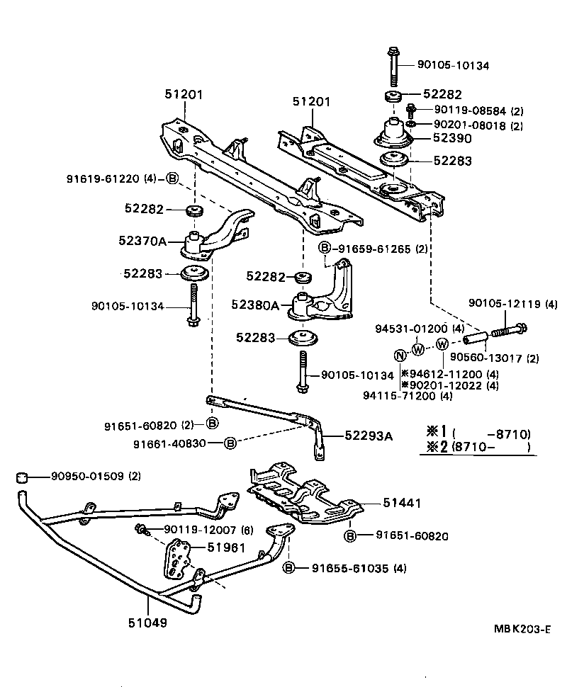 51218-87002 REINFORCEMENT, FRONT SUSPENSION CROSSMEMBER product image