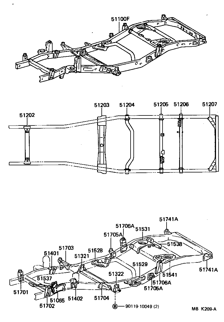51002-60152 FRAME SUB-ASSY product image