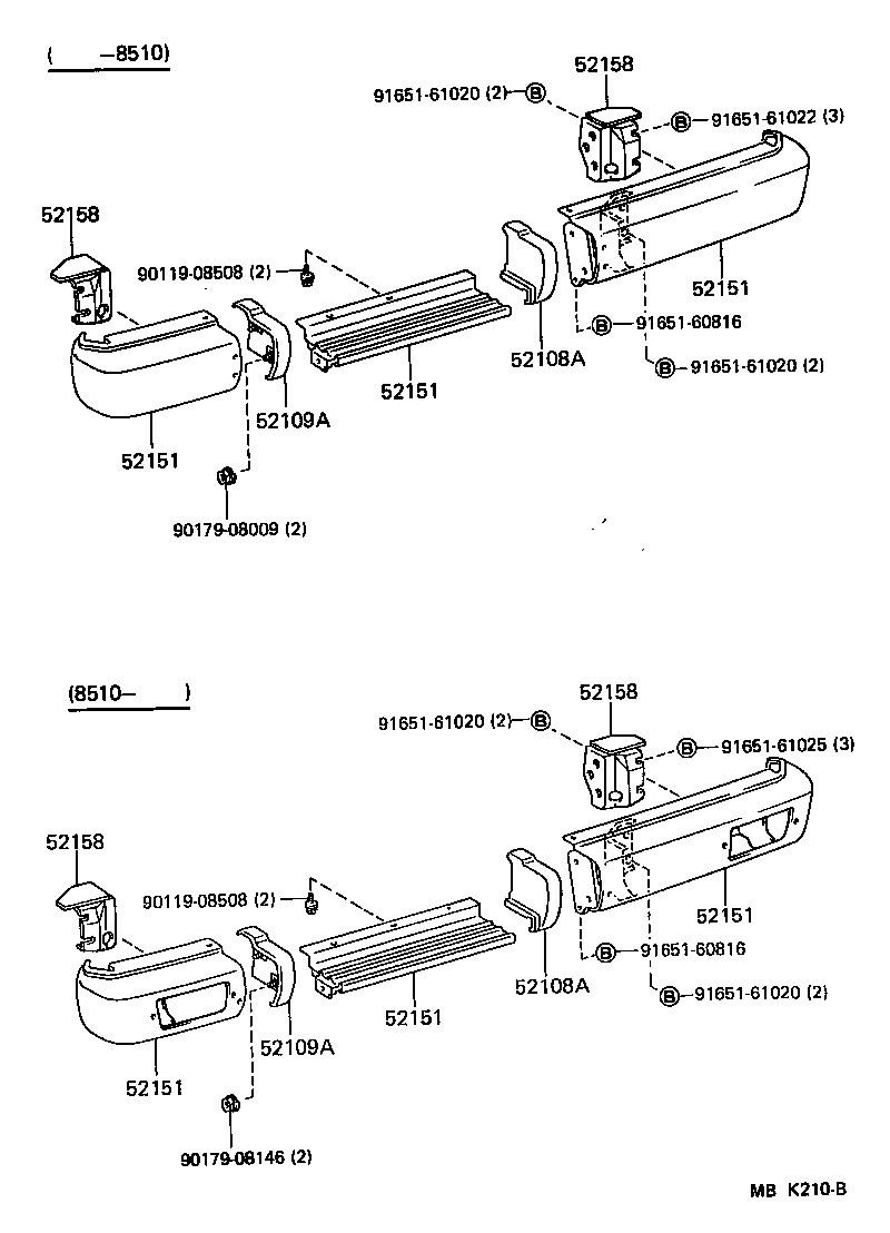 52107-90K01 BUMPER ASSY, REAR product image