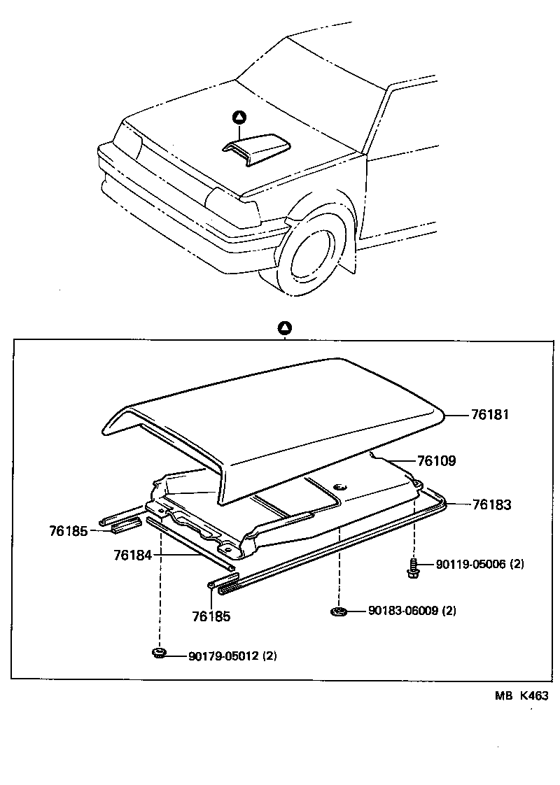 53381-10060 SEAL, HOOD TO RADIATOR SUPPORT product image