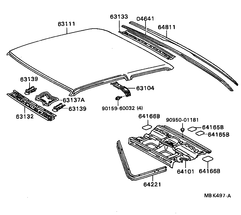 63132-24020 PANEL, WINDSHIELD HEADER, INNER product image