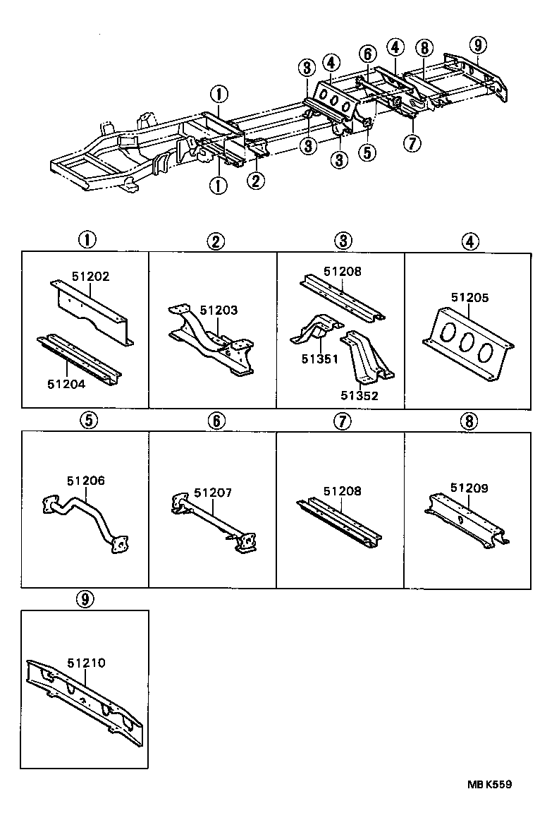 51001-3B800 FRAME SUB-ASSY product image