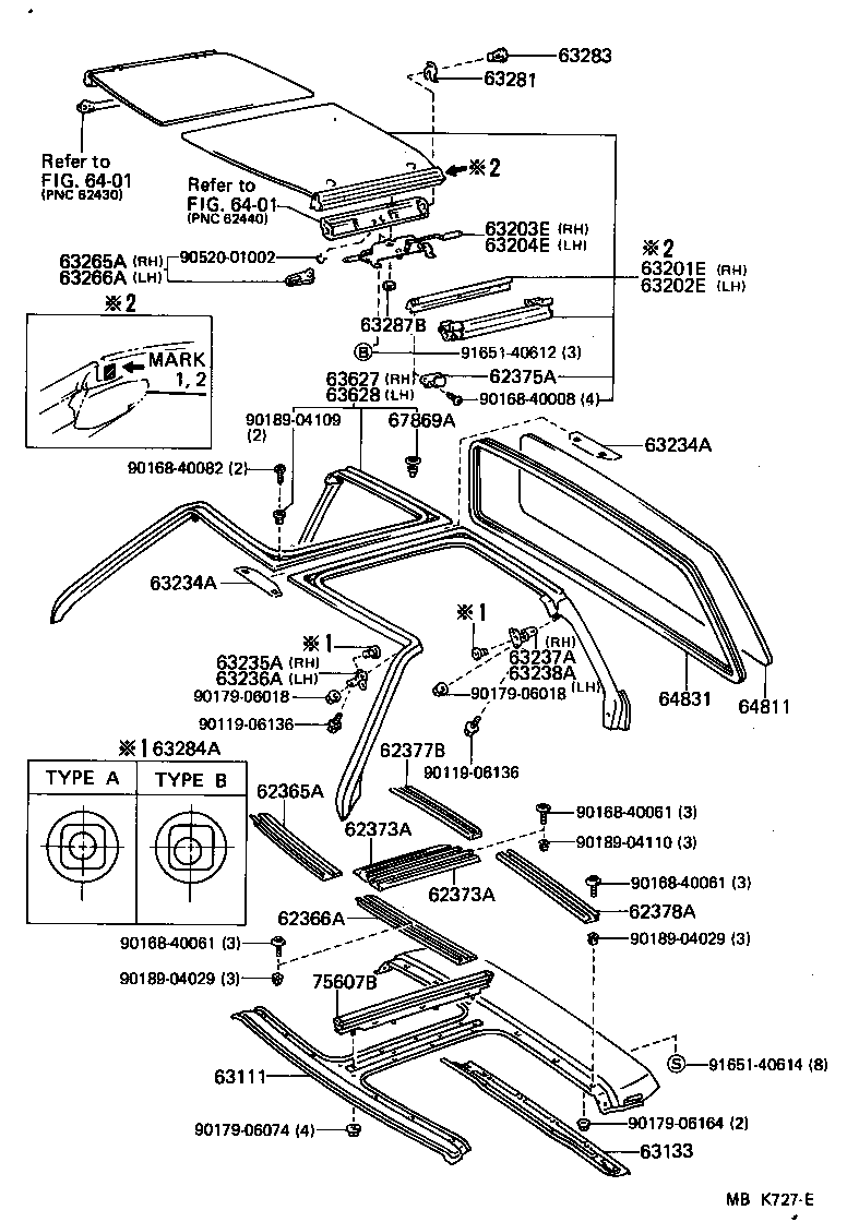 63141-17010 REINFORCEMENT SUB-ASSY, ROOF PANEL, CENTER product image