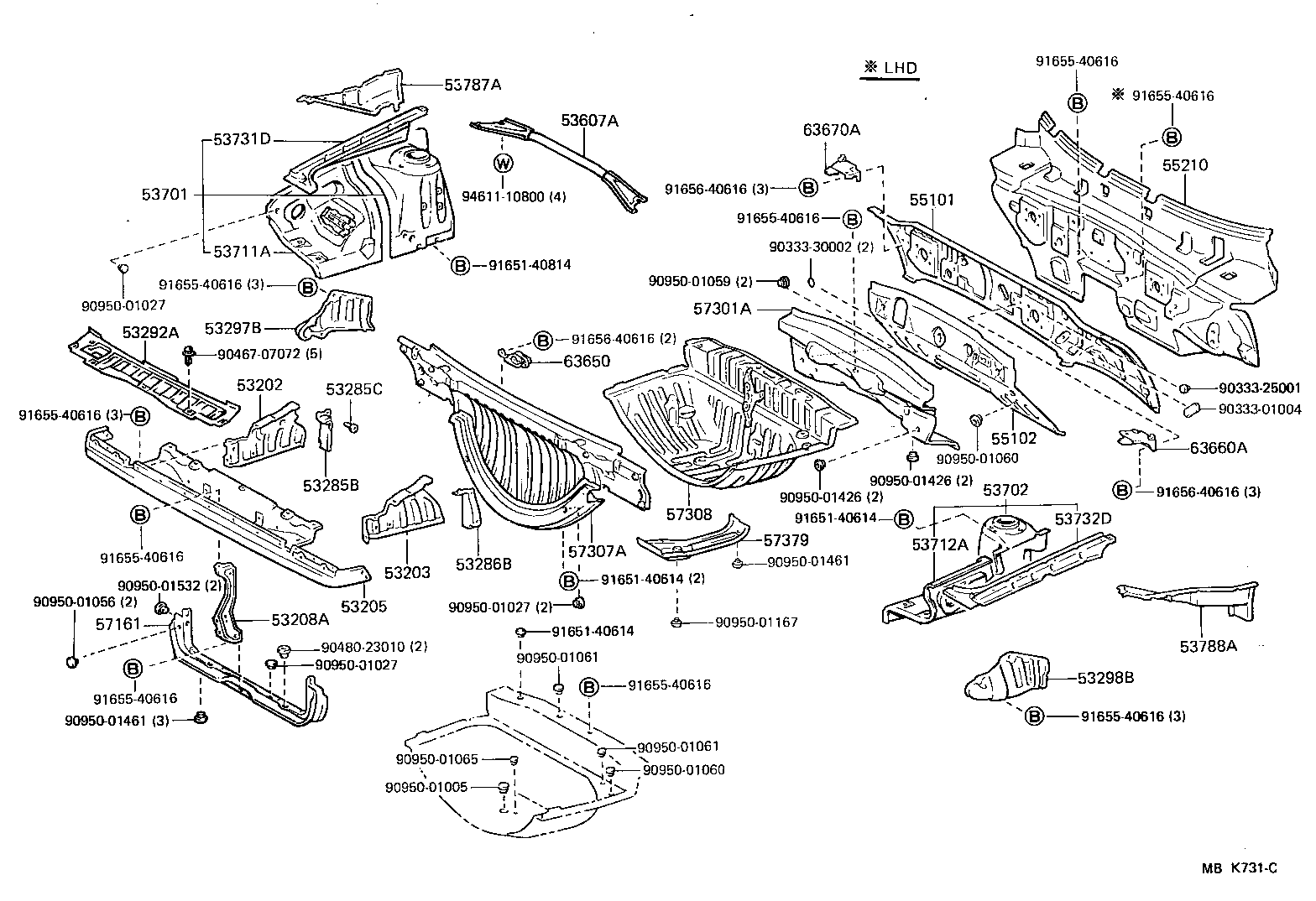 53292-17010 SEAL, RADIATOR SUPPORT, UPPER product image
