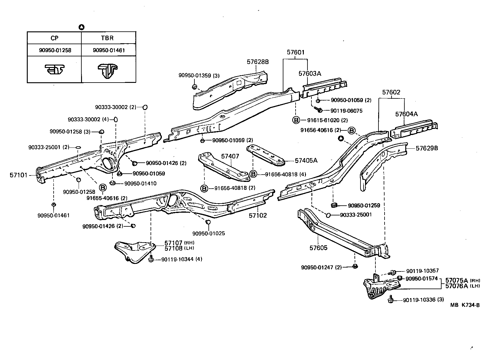 57102-17901 MEMBER SUB-ASSY, FRONT SIDE, LH product image