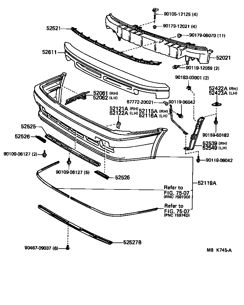 52021-02010 REINFORCEMENT SUB-ASSY, FRONT BUMPER product image