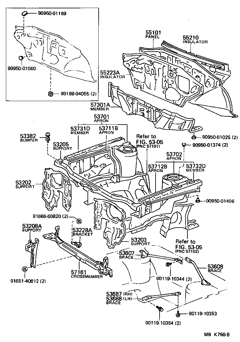 53701-01010 APRON SUB-ASSY, FRONT FENDER, RH product image